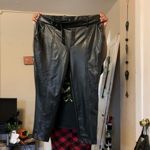 Black HotTopic faux leather pants